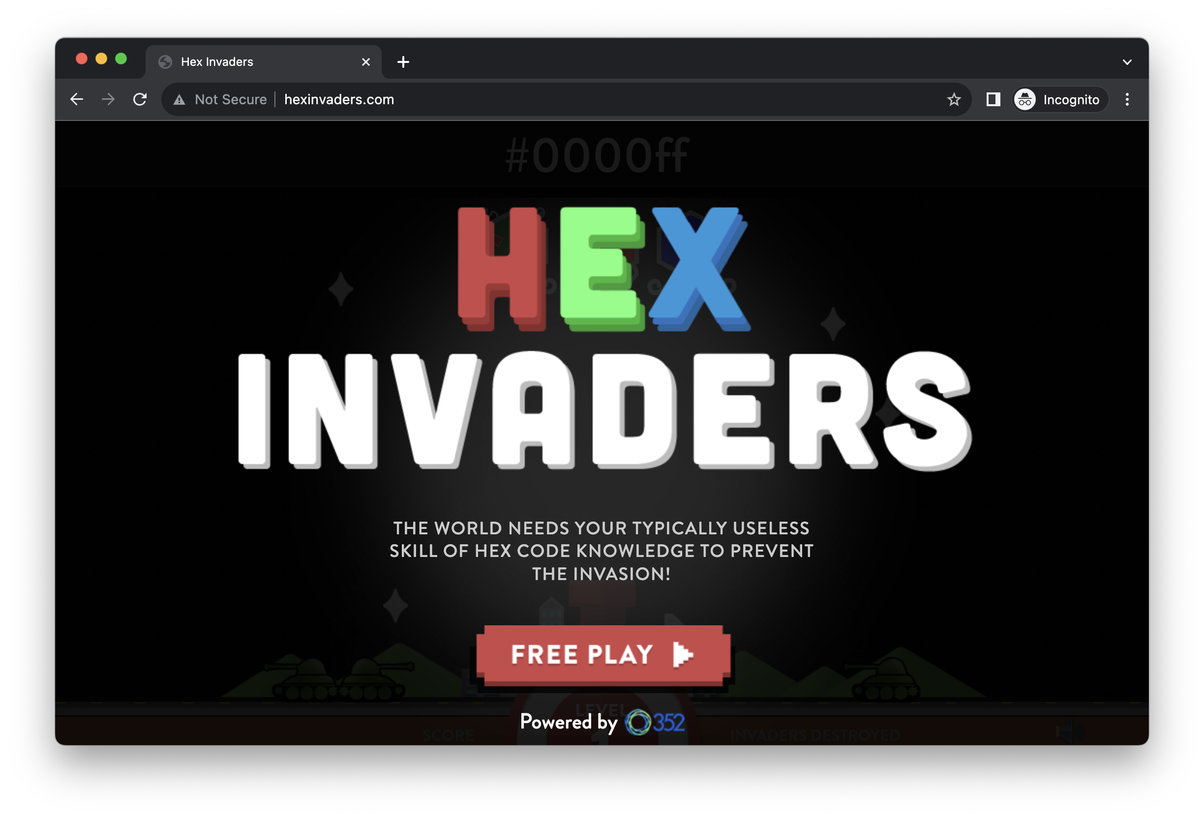 Hex Invaders — игры для веб-дизайнера