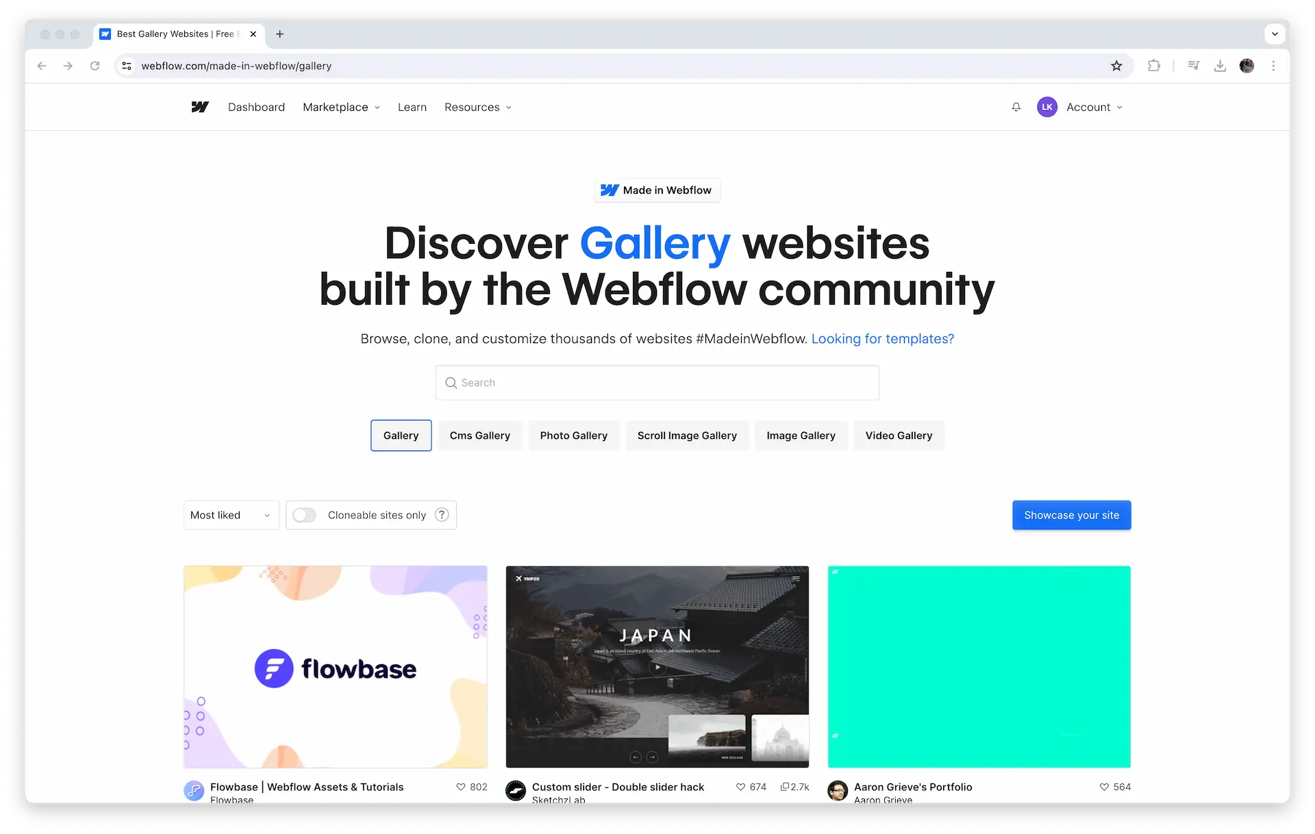 Made in Webflow — галерея сайтов созданных в Webflow