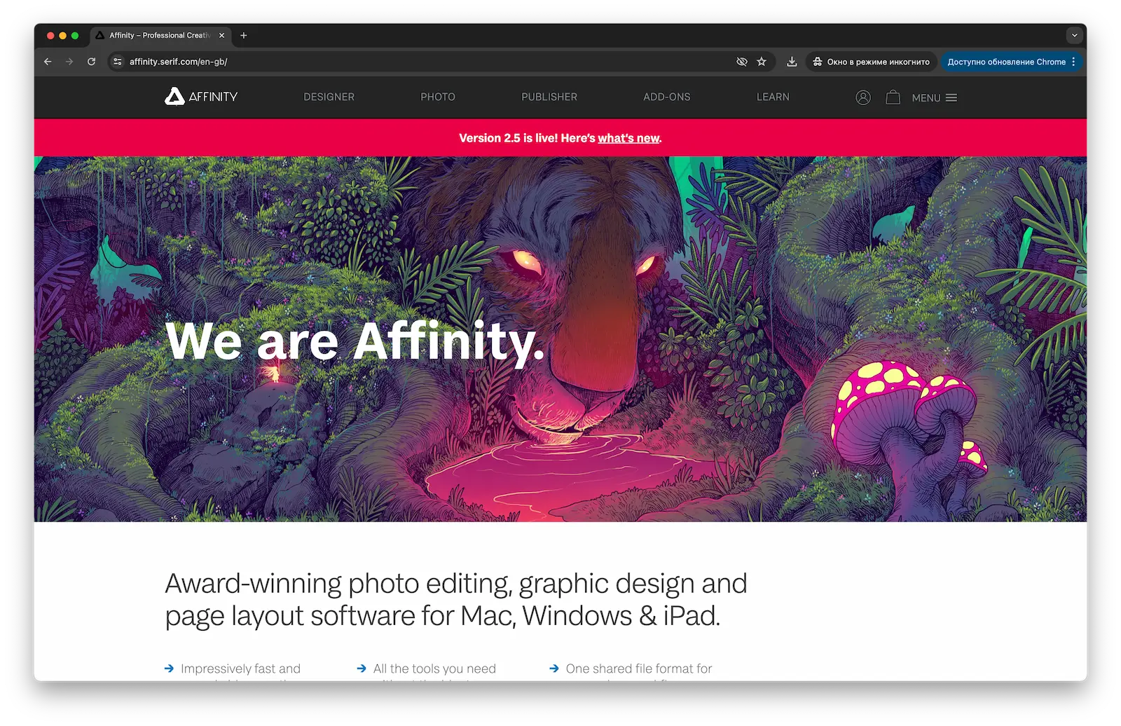 Affinity Designer — альтернатива Figma